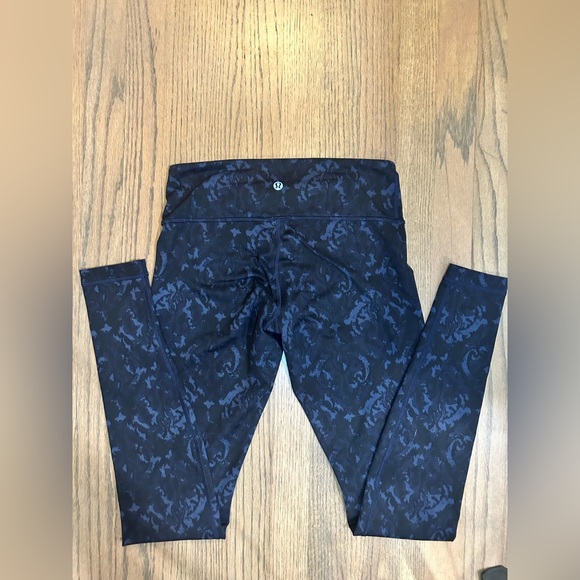 lululemon athletica Pants - LULULEMON BLACK & GREY PATTERN FULL LENGTH LEGGING